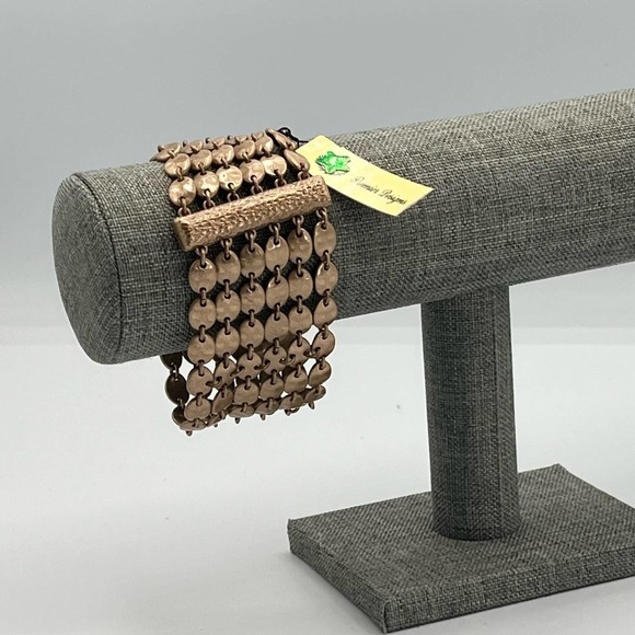 Premier Designs Jewlery Gold Status Classic Bracelet Shimmer Accessory New - Picture 8 of 8